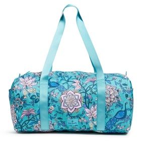 Vera Bradley Blue Floral Peacock Duffel Bag